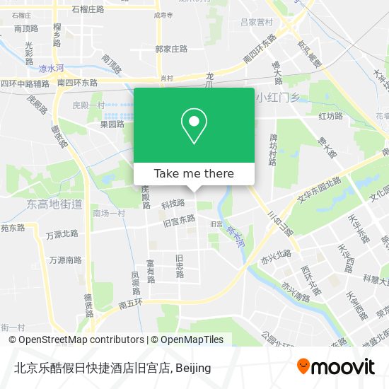 北京乐酷假日快捷酒店旧宫店 map