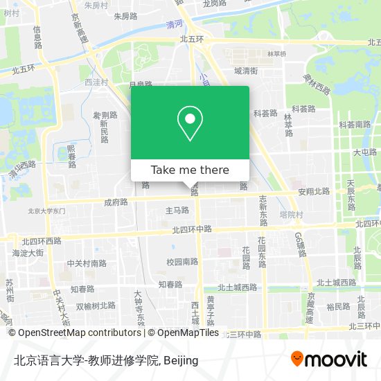 北京语言大学-教师进修学院 map