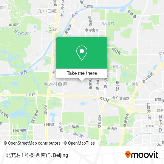 北苑村1号楼-西南门 map