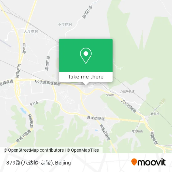 879路(八达岭-定陵) map