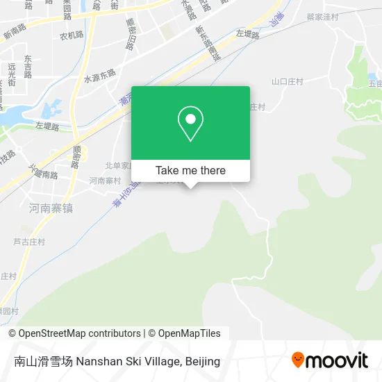 南山滑雪场 Nanshan Ski Village map
