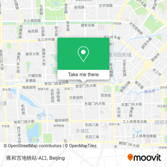 雍和宫地铁站-A口 map