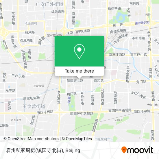 眉州私家厨房(镇国寺北街) map
