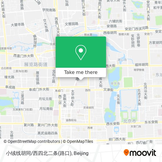 小绒线胡同/西四北二条(路口) map