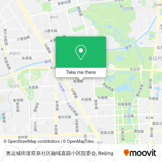 奥运城街道双泉社区融域嘉园小区院委会 map
