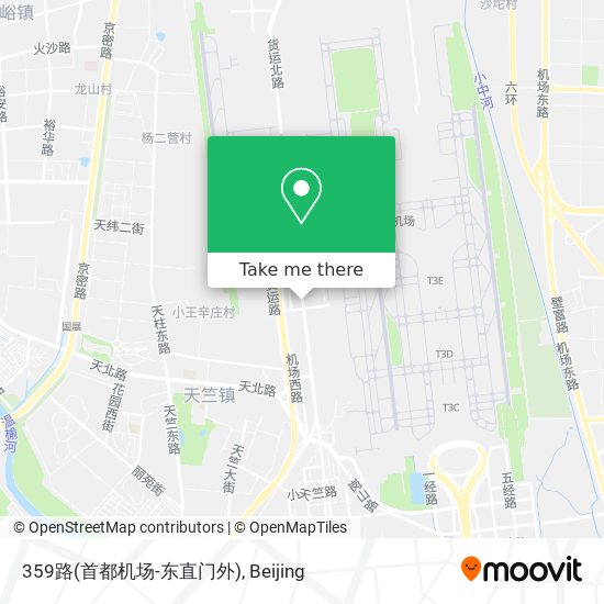 359路(首都机场-东直门外) map