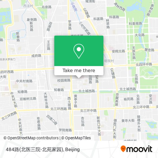484路(北医三院-北苑家园) map