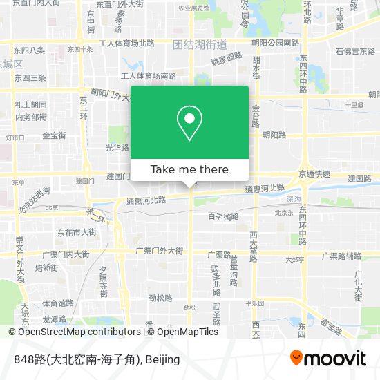 848路(大北窑南-海子角) map