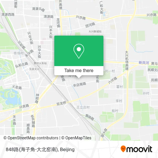 848路(海子角-大北窑南) map