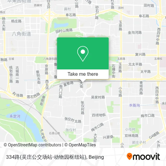 334路(吴庄公交场站-动物园枢纽站) map