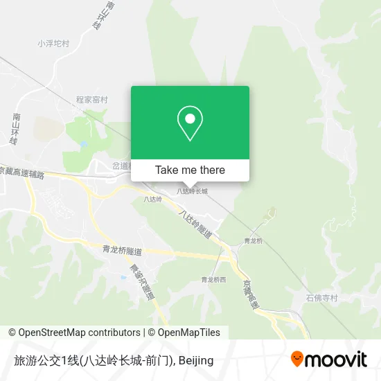 旅游公交1线(八达岭长城-前门) map