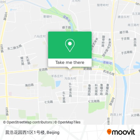 晨浩花园西1区1号楼 map