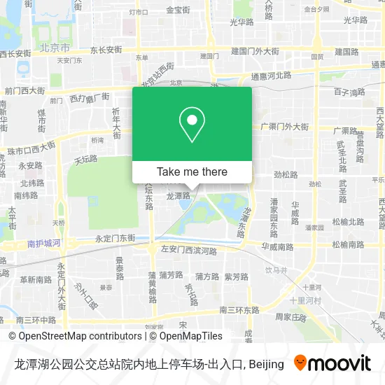 龙潭湖公园公交总站院内地上停车场-出入口 map