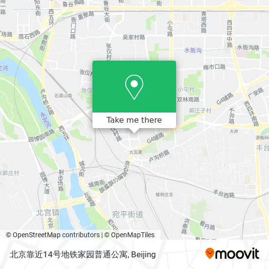 北京靠近14号地铁家园普通公寓 map