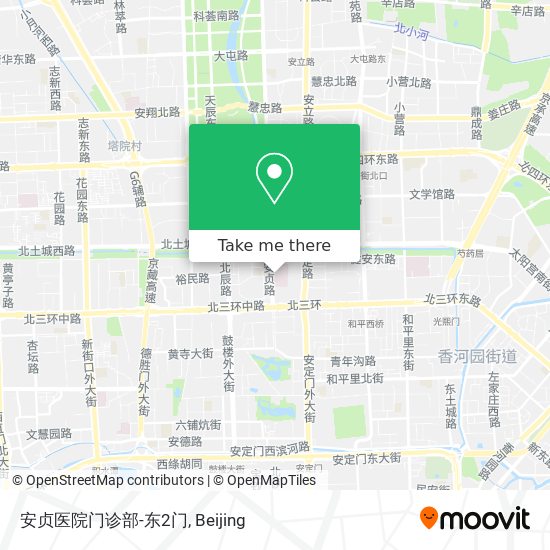 安贞医院门诊部-东2门 map