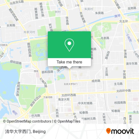 清华大学西门 map