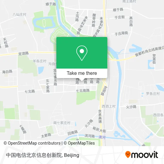 中国电信北京信息创新院 map