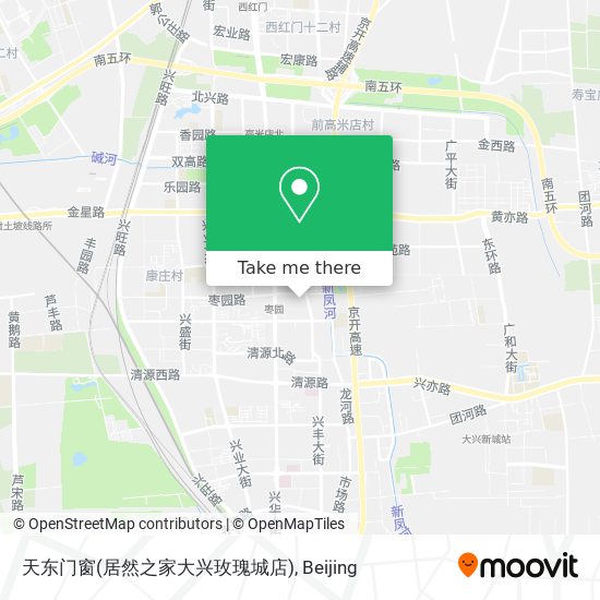天东门窗(居然之家大兴玫瑰城店) map