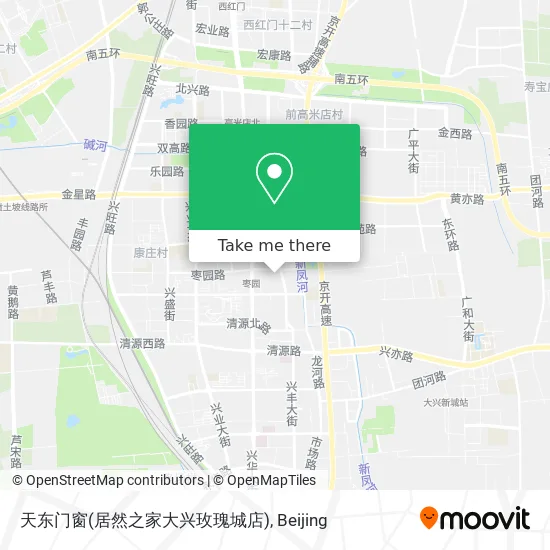 天东门窗(居然之家大兴玫瑰城店) map