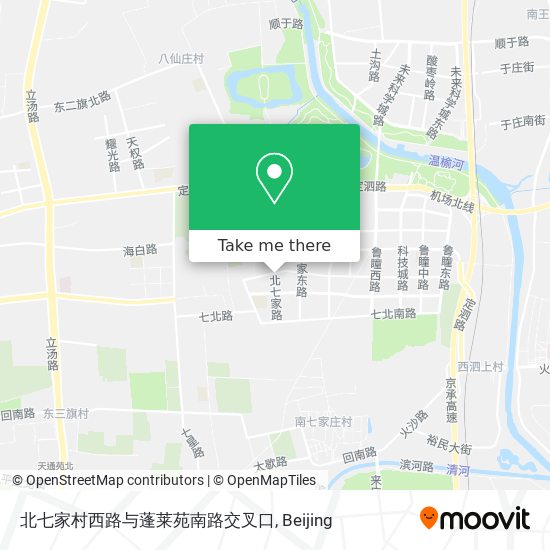 北七家村西路与蓬莱苑南路交叉口 map