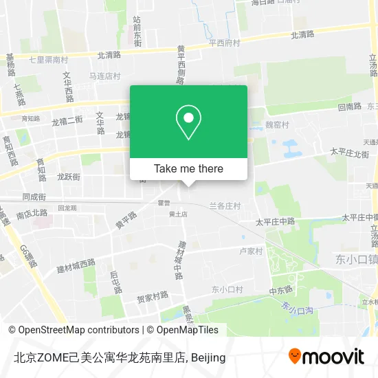 北京ZOME己美公寓华龙苑南里店 map