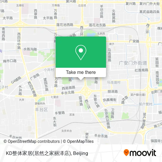 KD整体家居(居然之家丽泽店) map