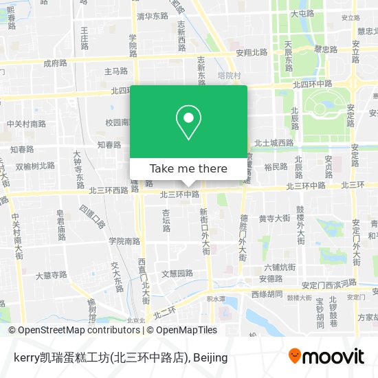 kerry凯瑞蛋糕工坊(北三环中路店) map