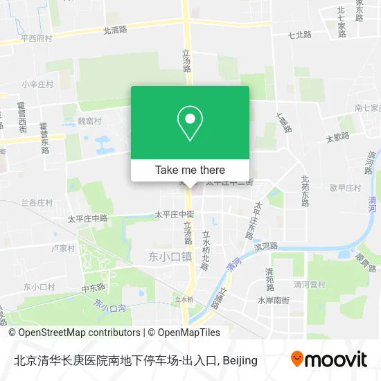 北京清华长庚医院南地下停车场-出入口 map