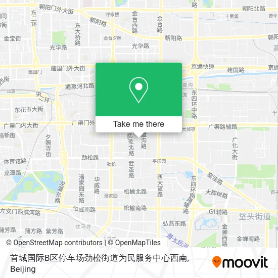 首城国际B区停车场劲松街道为民服务中心西南 map