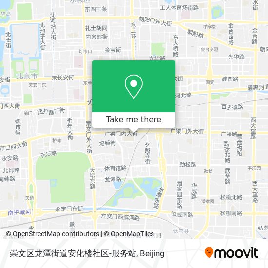崇文区龙潭街道安化楼社区-服务站 map