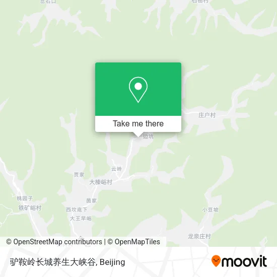 驴鞍岭长城养生大峡谷 map