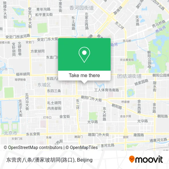 东营房八条/潘家坡胡同(路口) map