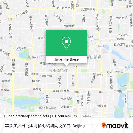 车公庄大街北里与榆树馆胡同交叉口 map