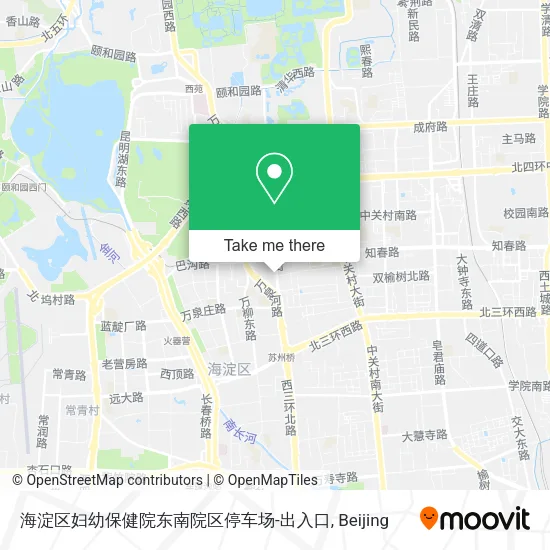 海淀区妇幼保健院东南院区停车场-出入口 map