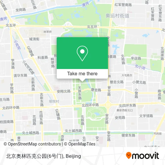 北京奥林匹克公园(6号门) map