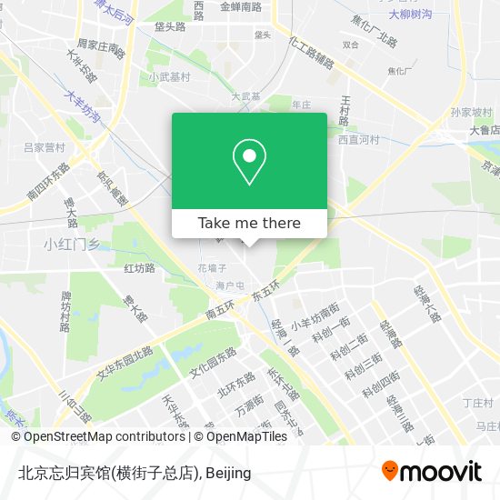 北京忘归宾馆(横街子总店) map