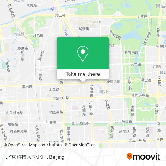 北京科技大学北门 map