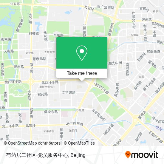 芍药居二社区-党员服务中心 map