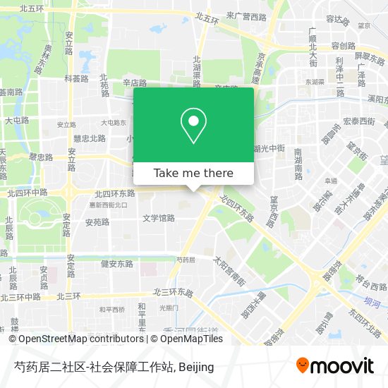 芍药居二社区-社会保障工作站 map