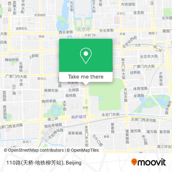 110路(天桥-地铁柳芳站) map