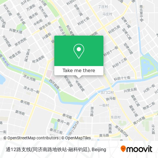 通12路支线(同济南路地铁站-融科钧廷) map