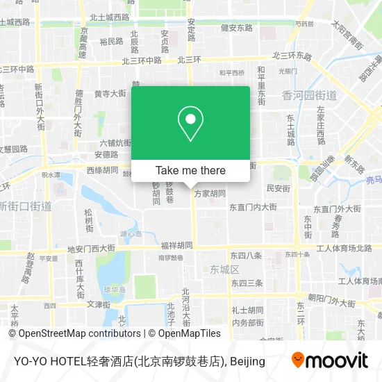 YO-YO HOTEL轻奢酒店(北京南锣鼓巷店) map