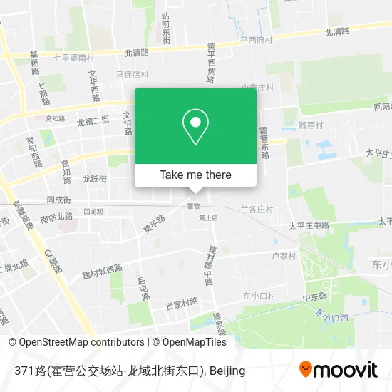 371路(霍营公交场站-龙域北街东口) map