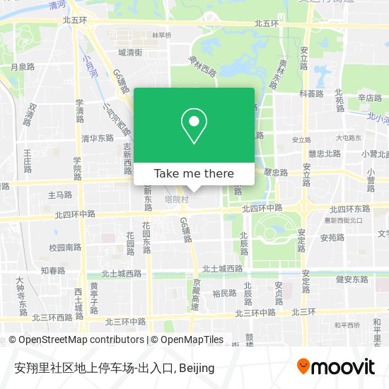 安翔里社区地上停车场-出入口 map