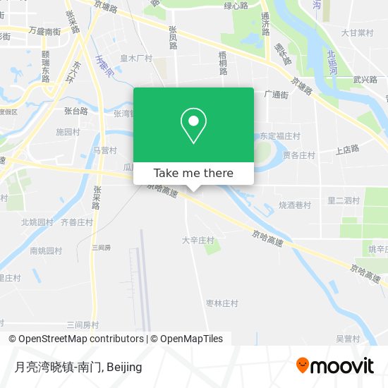 月亮湾晓镇-南门 map