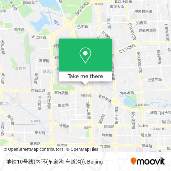 地铁10号线(内环(车道沟-车道沟)) map
