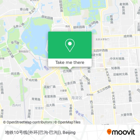 地铁10号线(外环(巴沟-巴沟)) map