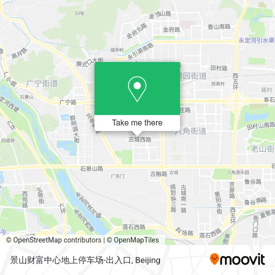 景山财富中心地上停车场-出入口 map