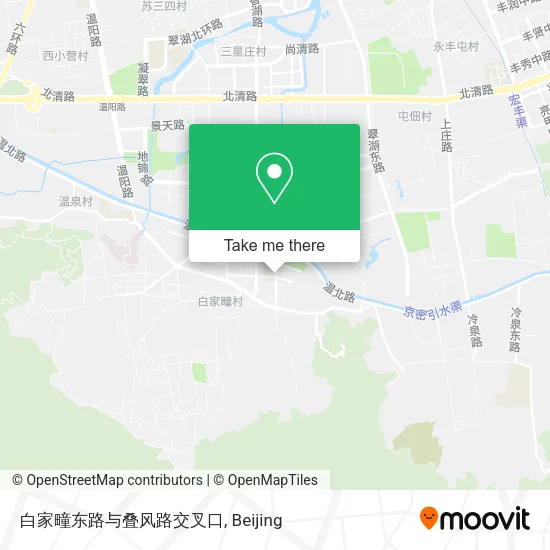 白家疃东路与叠风路交叉口 map
