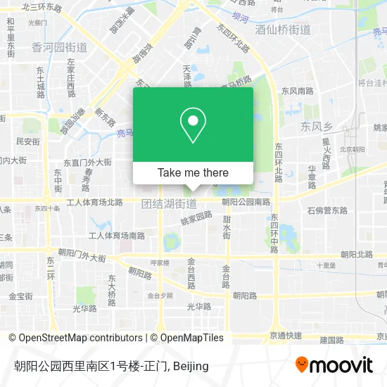 朝阳公园西里南区1号楼-正门 map
